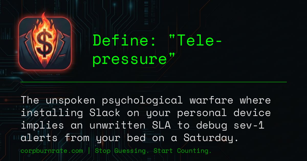 The corporate definition of Tele-pressure