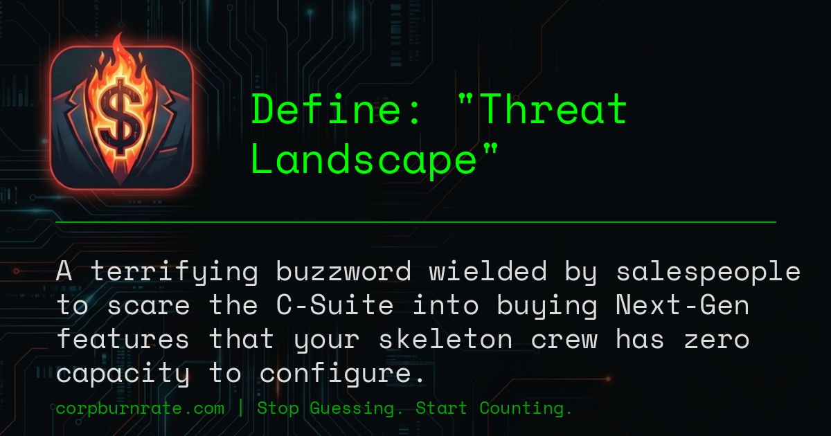 The corporate definition of Threat Landscape