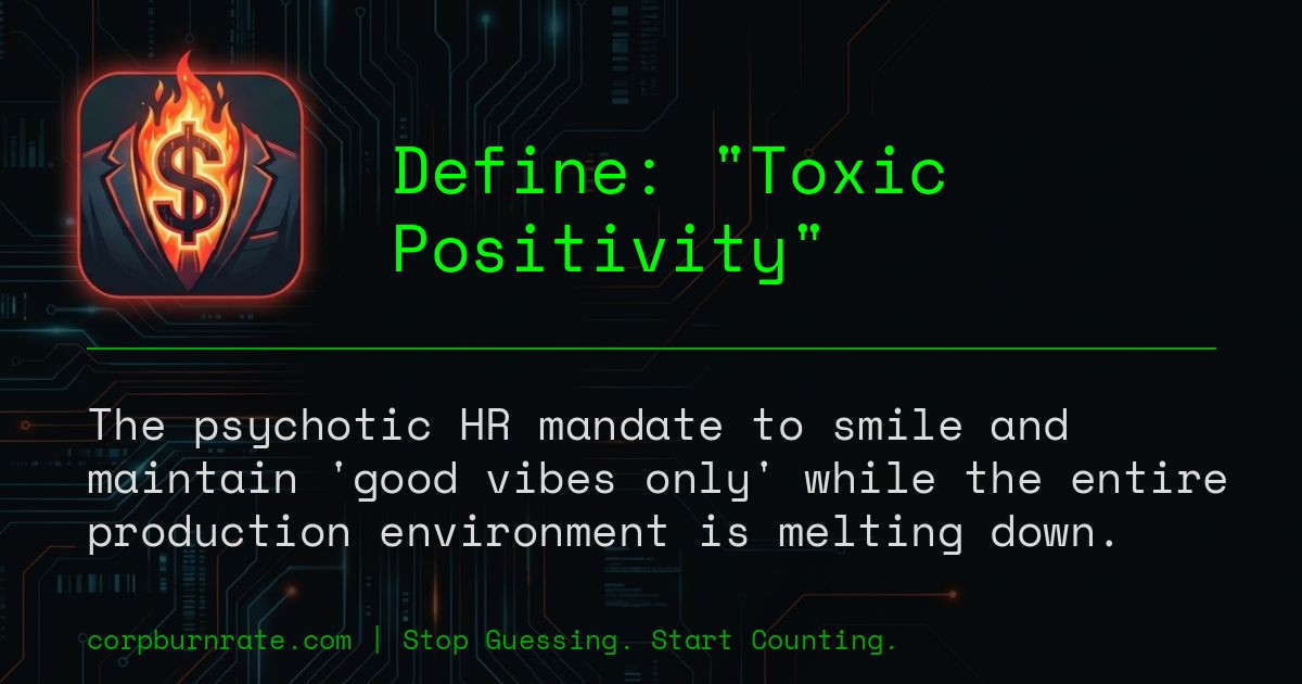 The corporate definition of Toxic Positivity