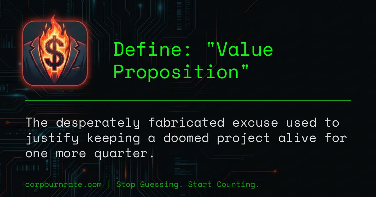 The corporate definition of Value Proposition
