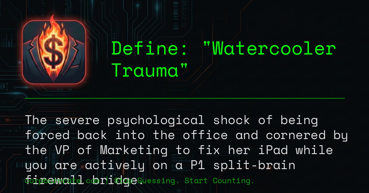 The corporate definition of Watercooler Trauma
