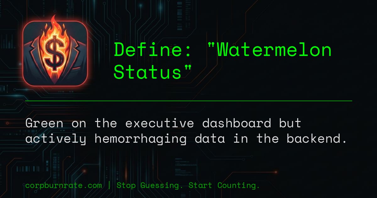 The corporate definition of Watermelon Status
