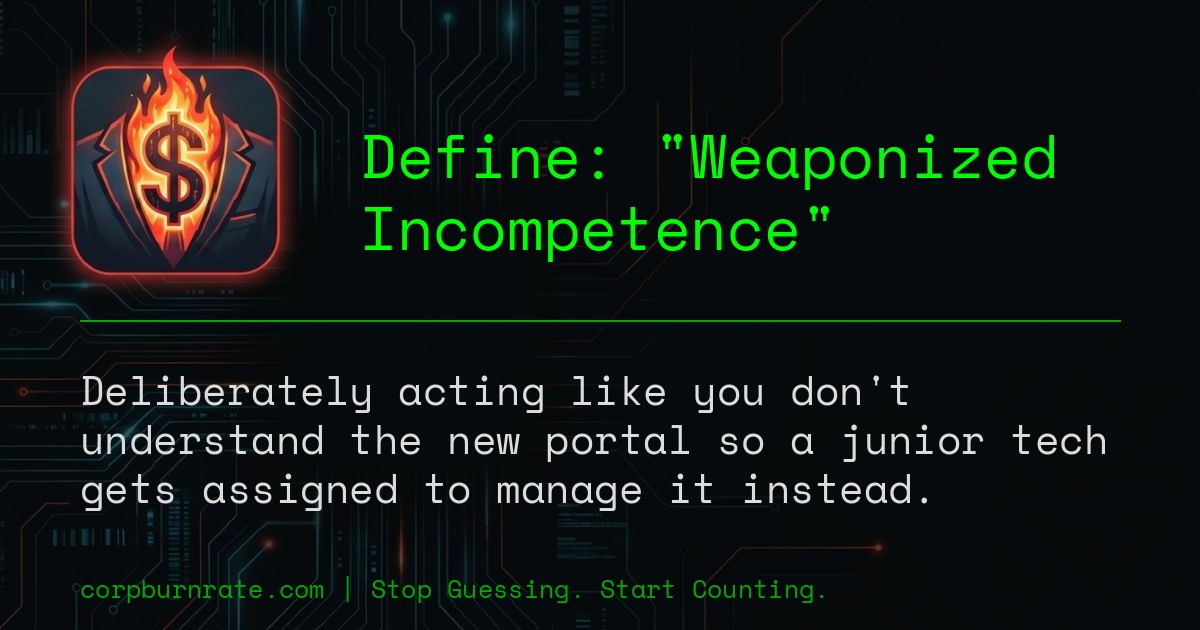 The corporate definition of Weaponized Incompetence