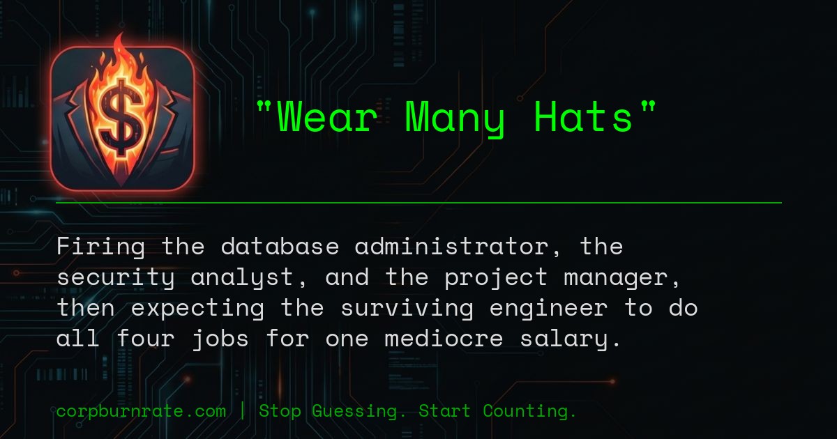 The corporate definition of Wear Many Hats